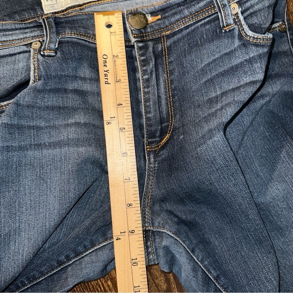 Free People Jeans Womens 31 Blue Vintage Straight Fit Whiskering Distressed - Picture 9 of 11